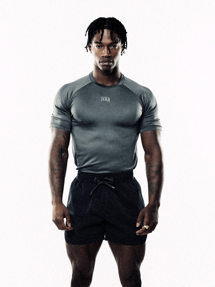 Gray ESSNTLS Tee