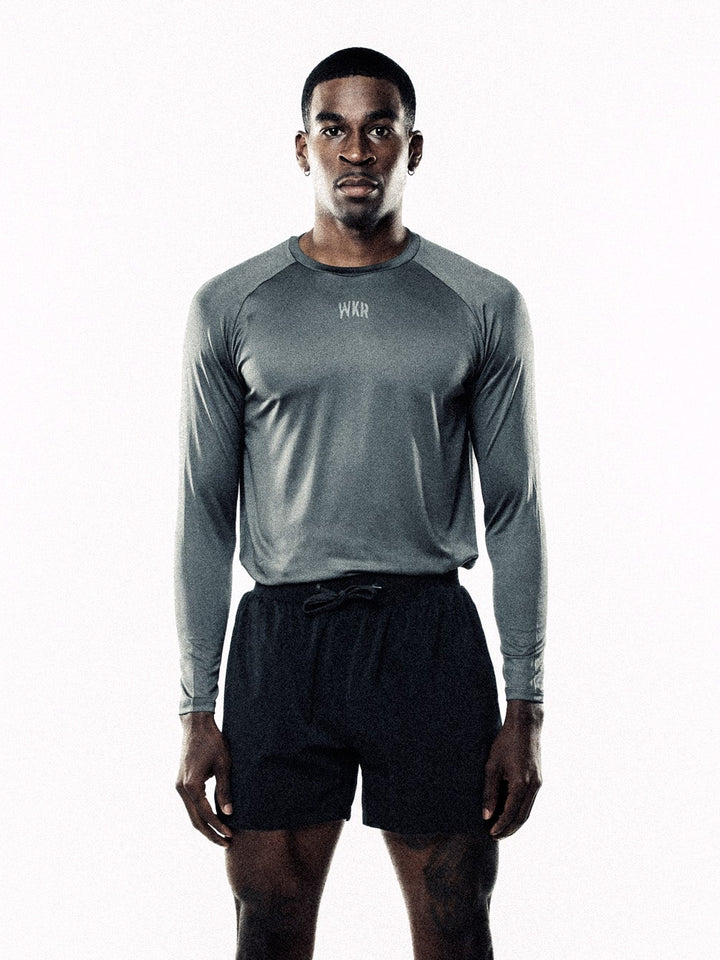 Gray ESSNTLS Longsleeve Tee
