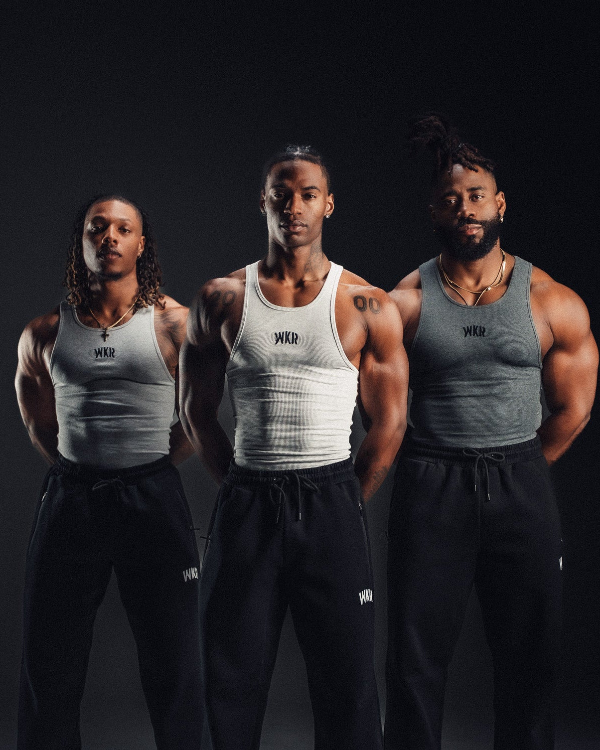 WKR Heather Gray Armored Tank 3-Pack (Size Up)