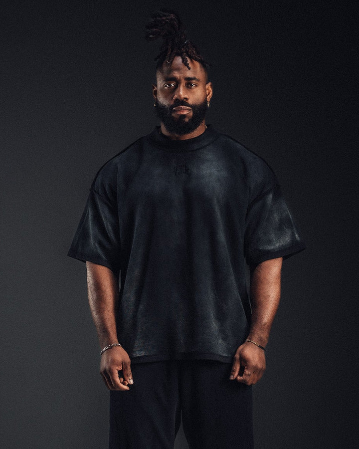 PRE-ORDER: Vintage Black WKR Waffle Knit Shirt