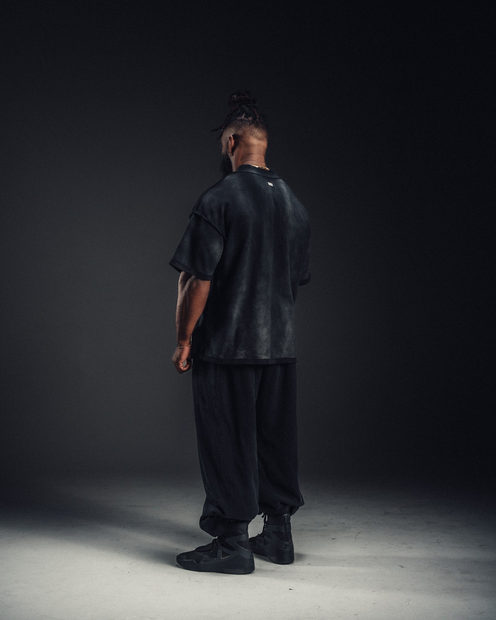 PRE-ORDER: Vintage Black WKR Waffle Knit Shirt