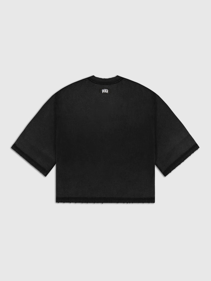 Slash Logo 3/4 Sleeve Cropped Tee - NF2.0