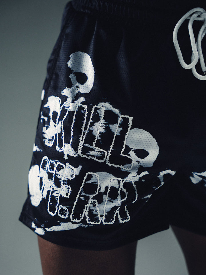 Black Kill Fear Skull Premium Performance Short