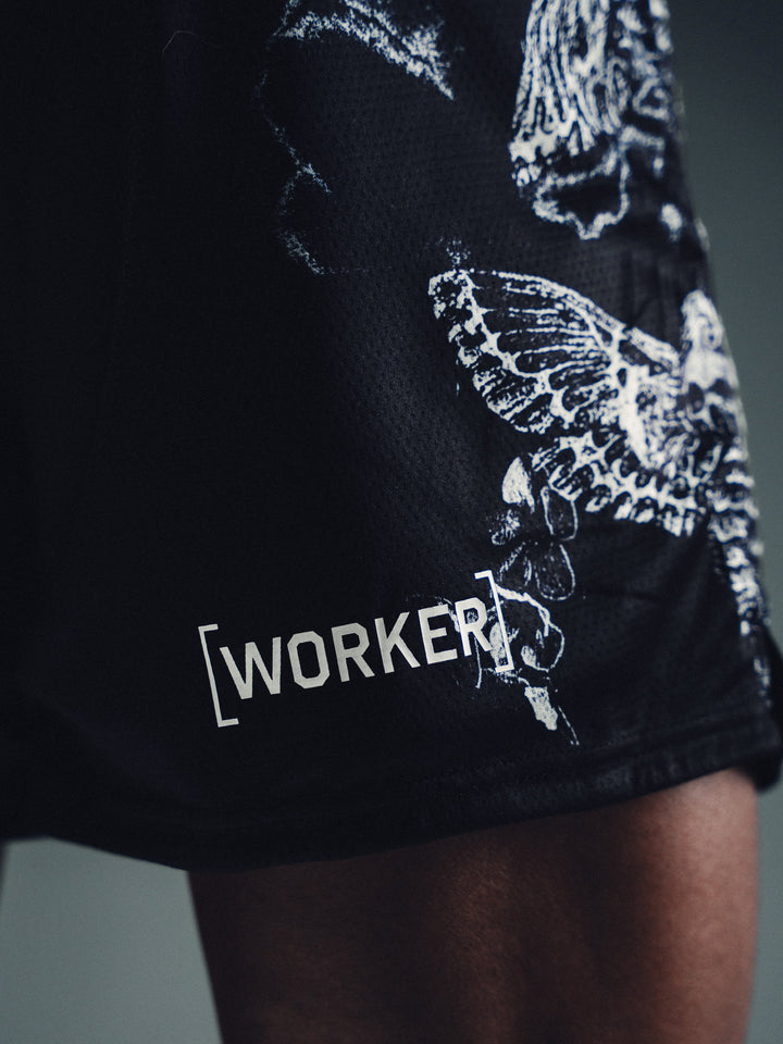 Black Butterfly Graphic Premium Performance Short