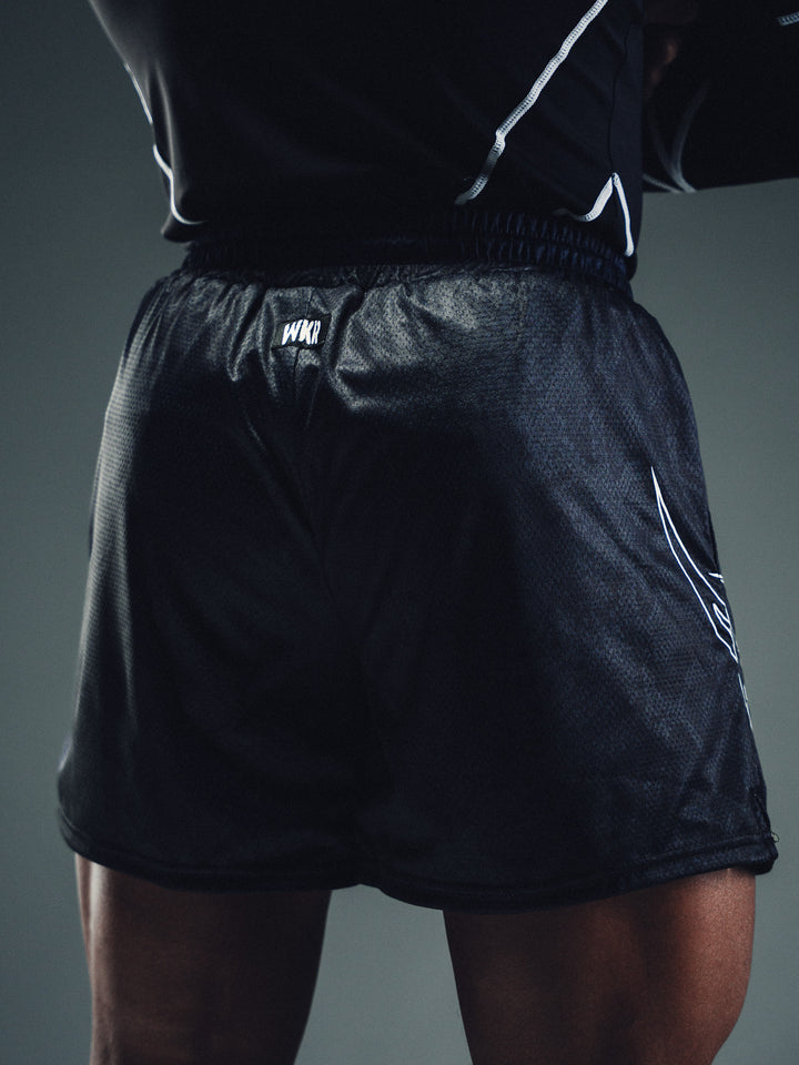 Black Snakeskin Tribal Razor Premium Performance Short