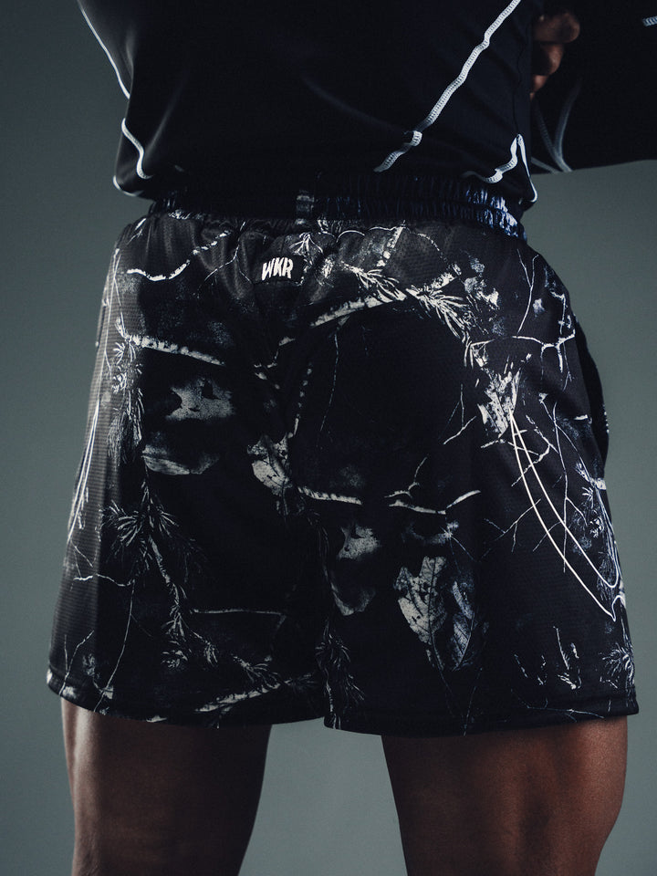 Black Camo Tribal Flame Performance Short
