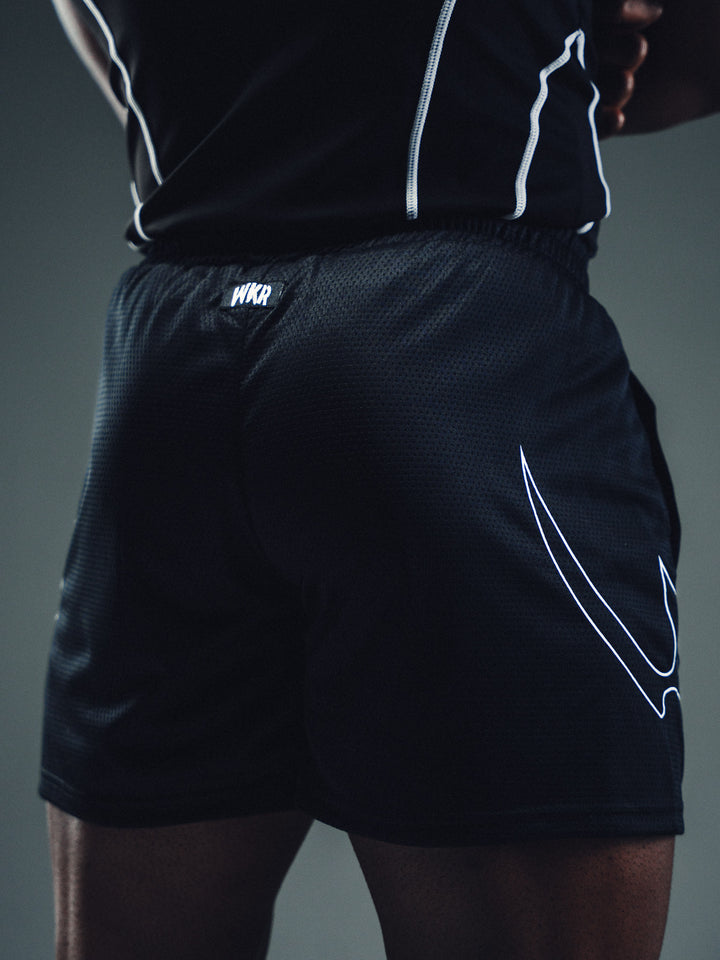 Black Tribal Flame 5" Premium Performance Short, image 6 of 6