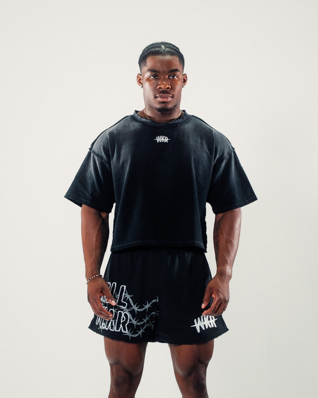 No Fear 3/4 Sleeve Cropped Tee