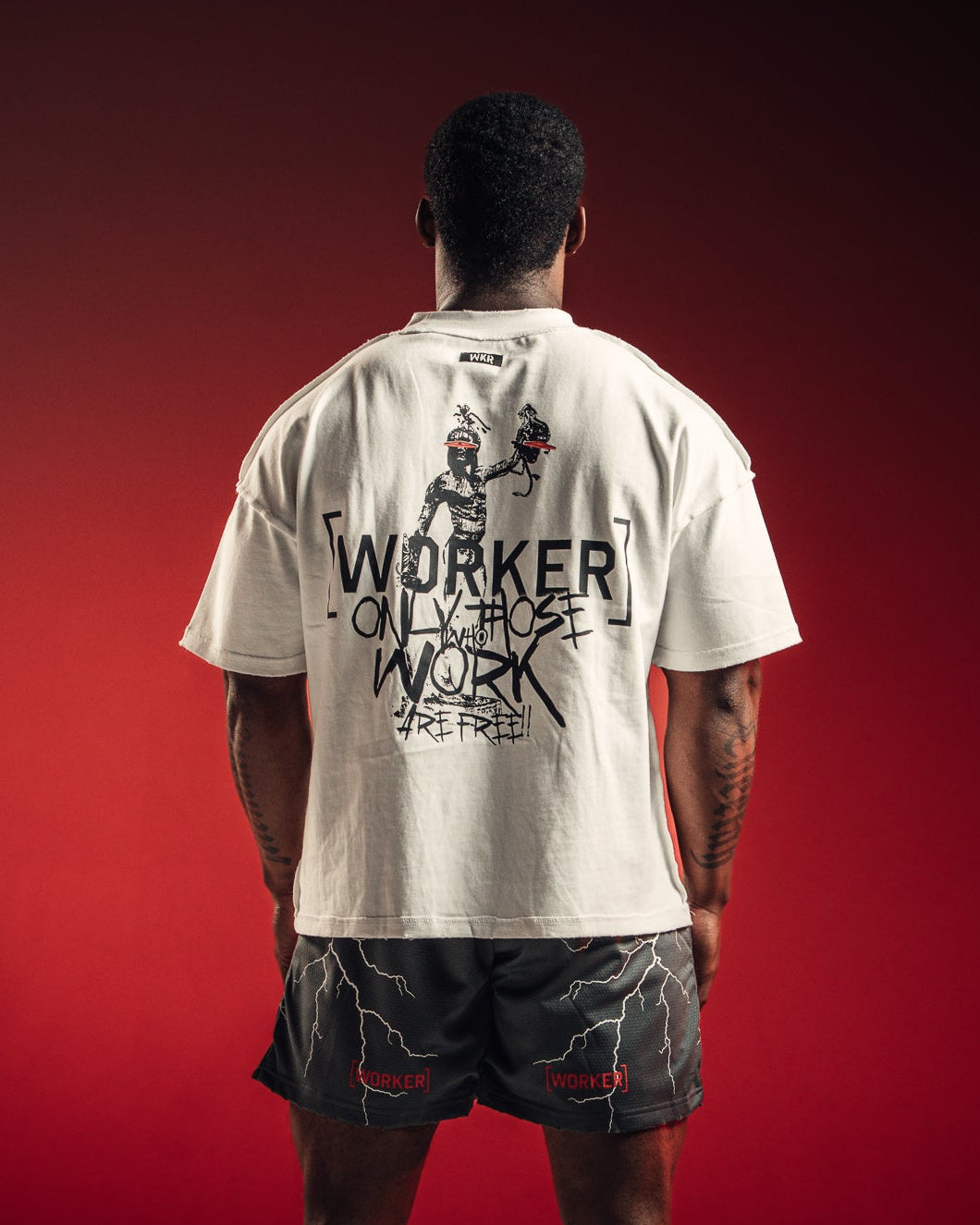 White WKR Statue Tee - NQ