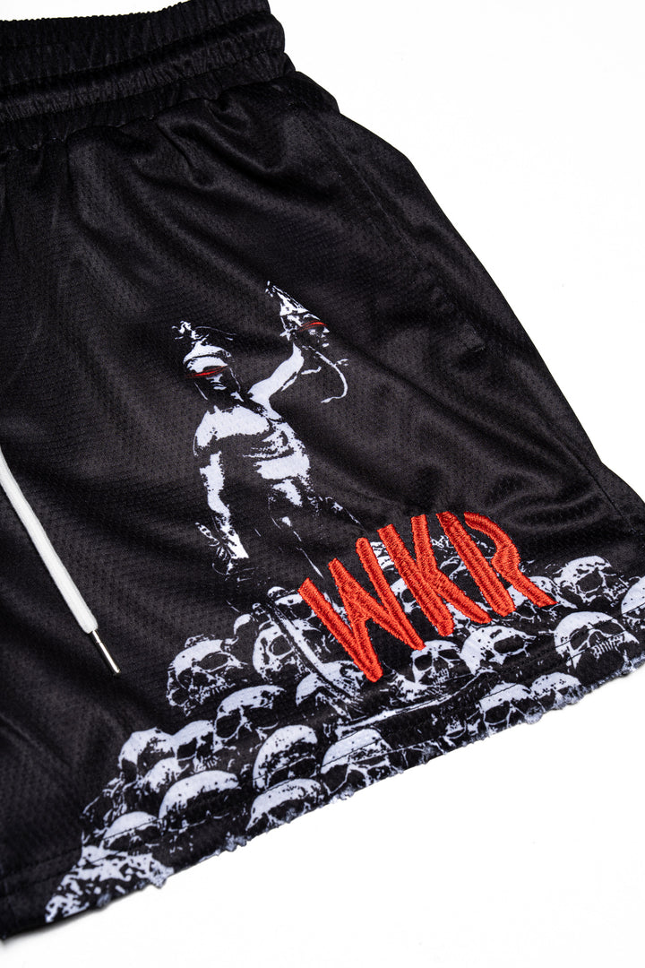 Black WKR Statue Skull Short - NQ