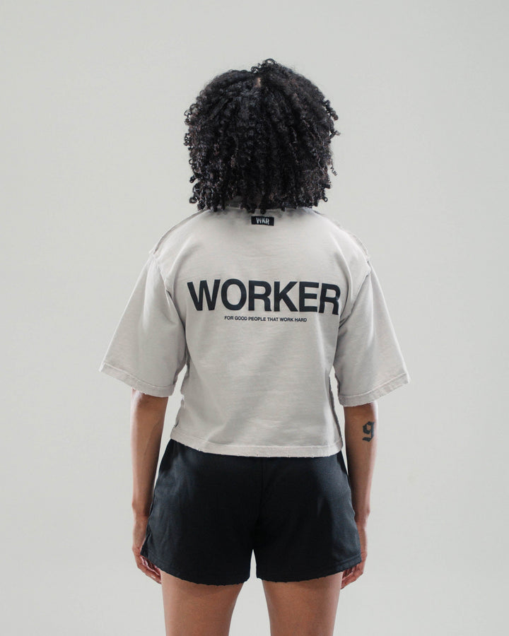 Off-White WKR 3/4 Sleeve Cropped Tee - Pursuit