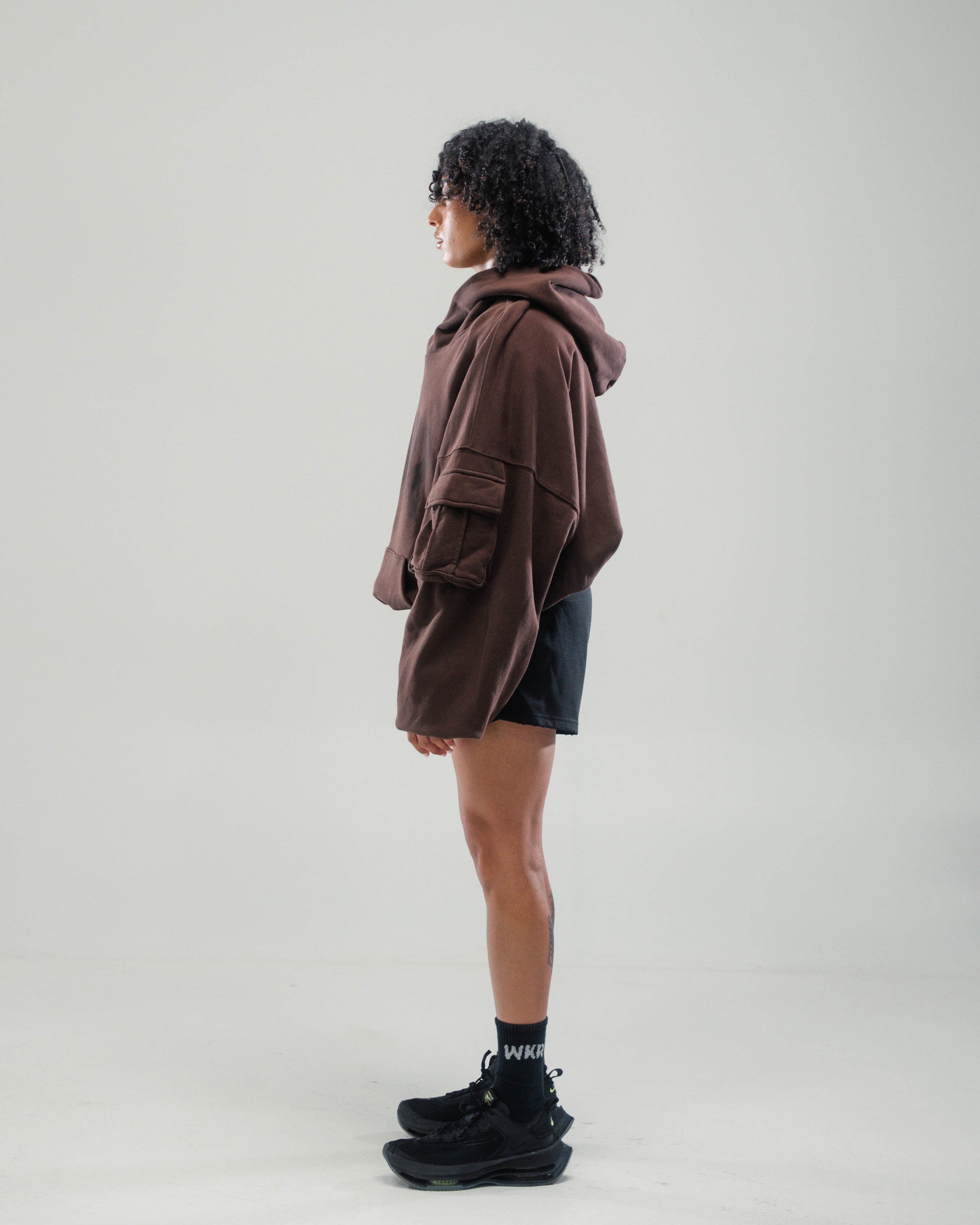 Brown WKR Heavyweight Double Layered Utility Hoodie - Pursuit