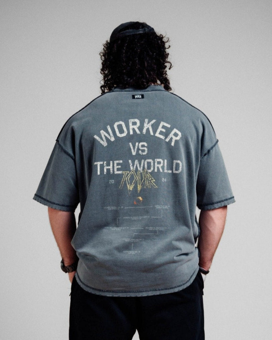 Vintage Gray 2024 WKR World Tour Tee