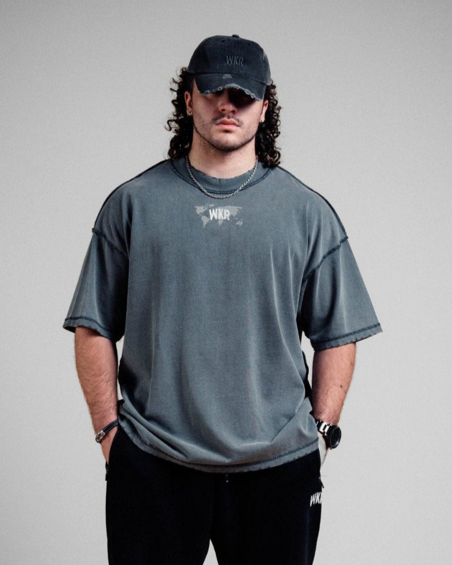 Vintage Gray 2024 WKR World Tour Tee