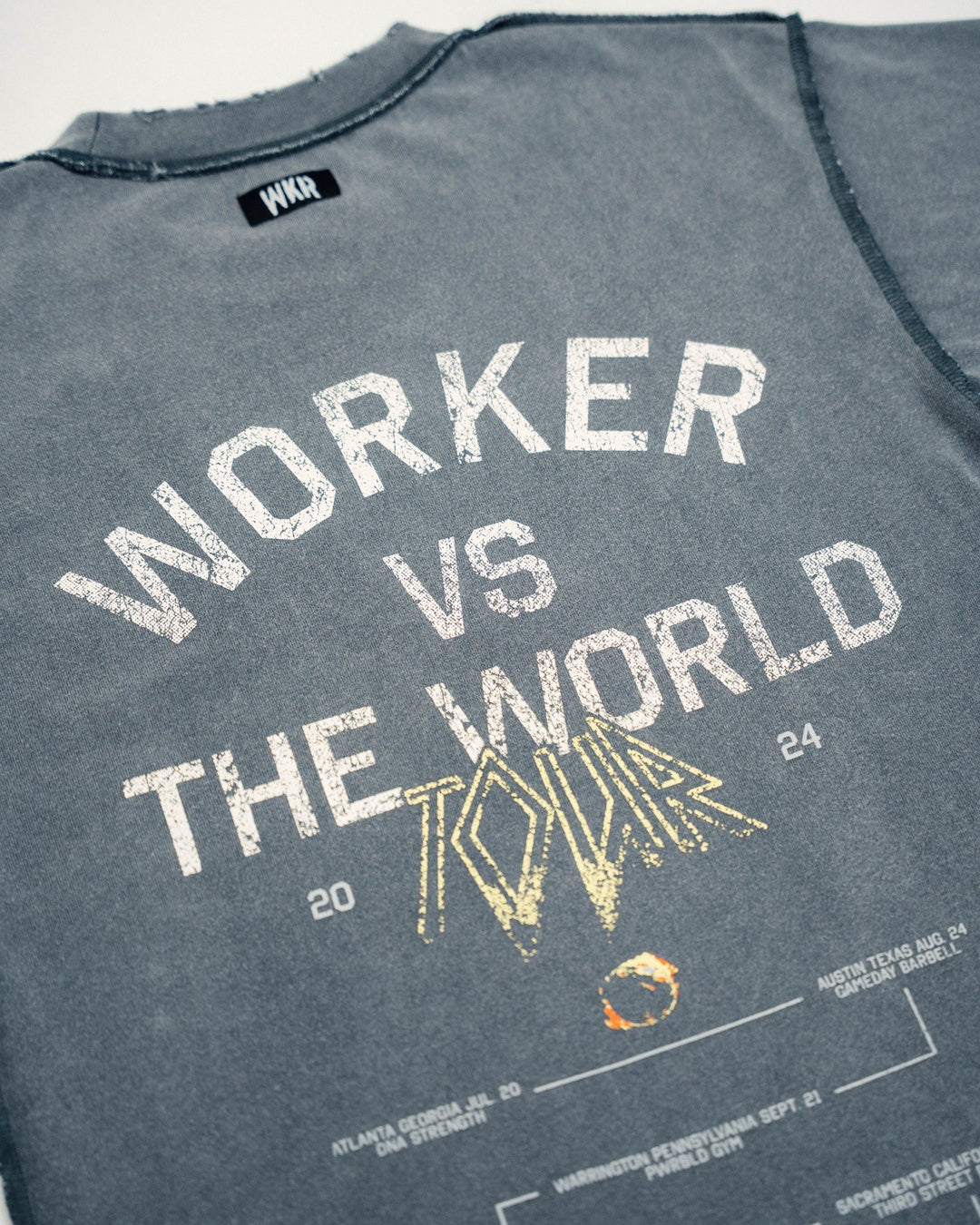 Vintage Gray 2024 WKR World Tour Tee