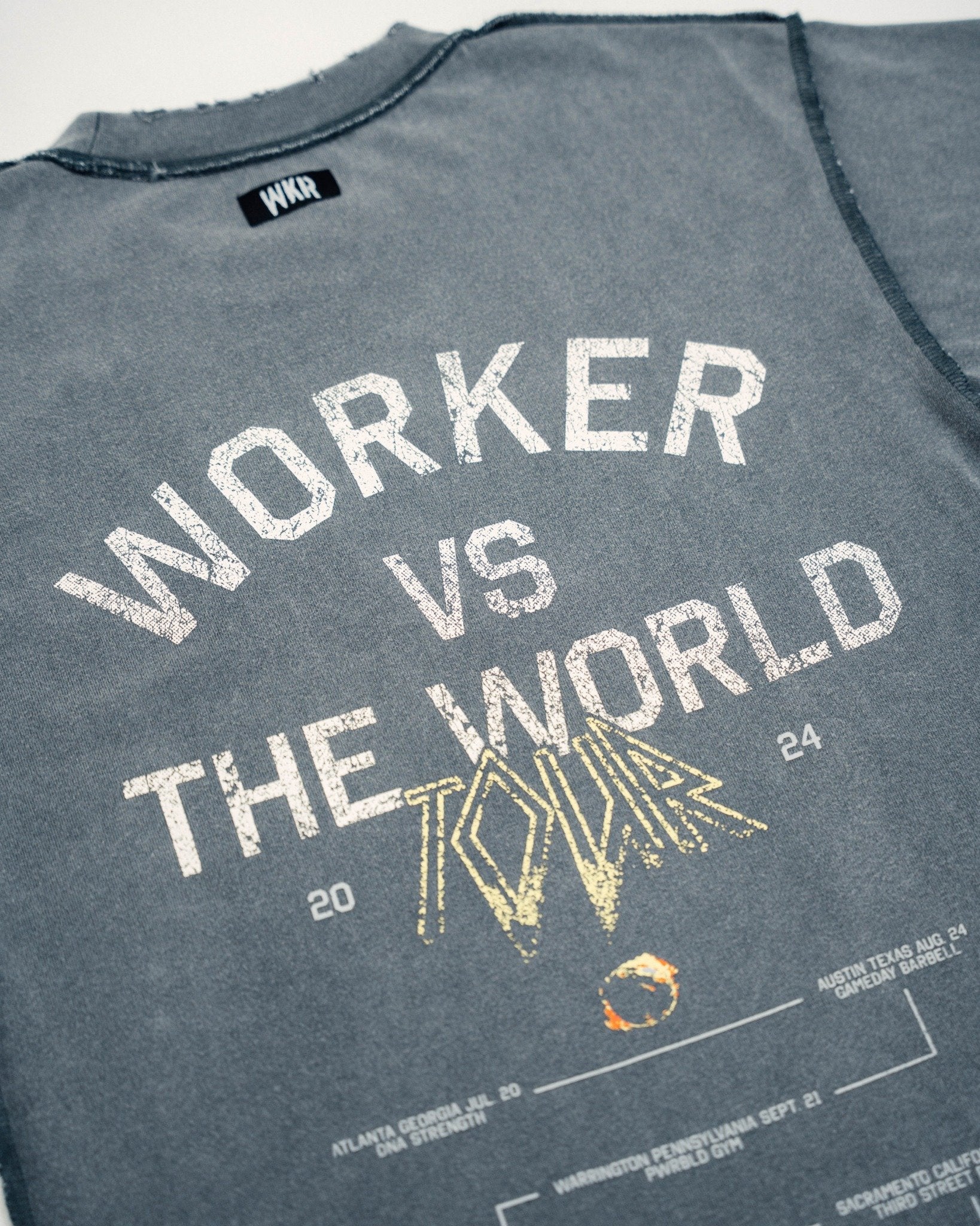 Vintage Gray 2024 WKR World Tour Tee
