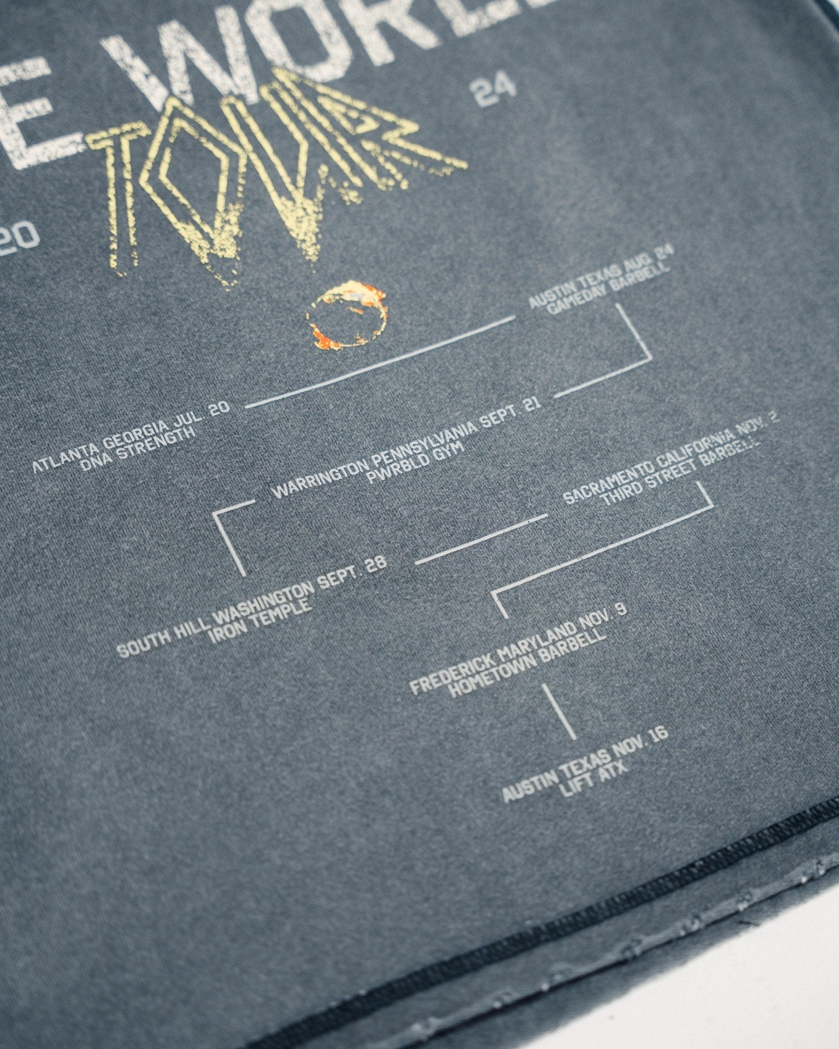 Vintage Gray 2024 WKR World Tour Tee