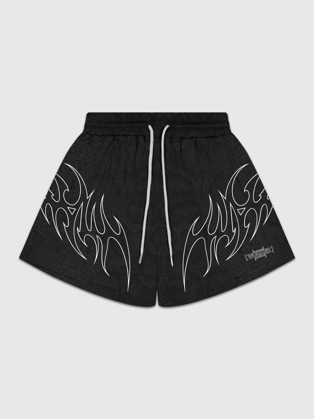 Snakeskin Tribal Razor Short flatlay front