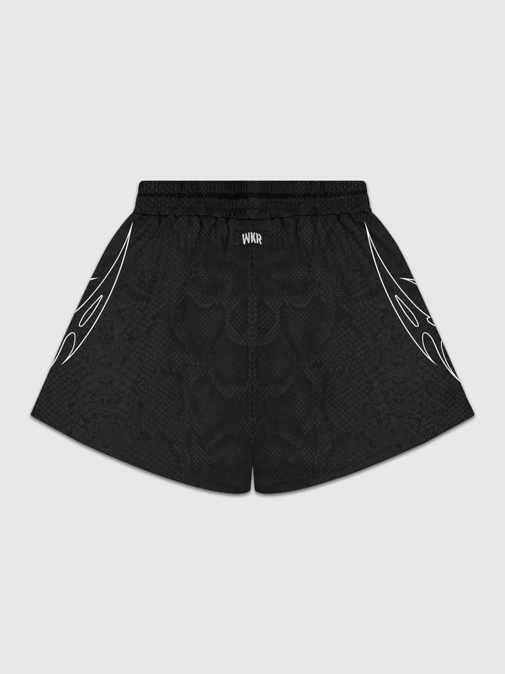 Snakeskin Tribal Razor Short flatlay back
