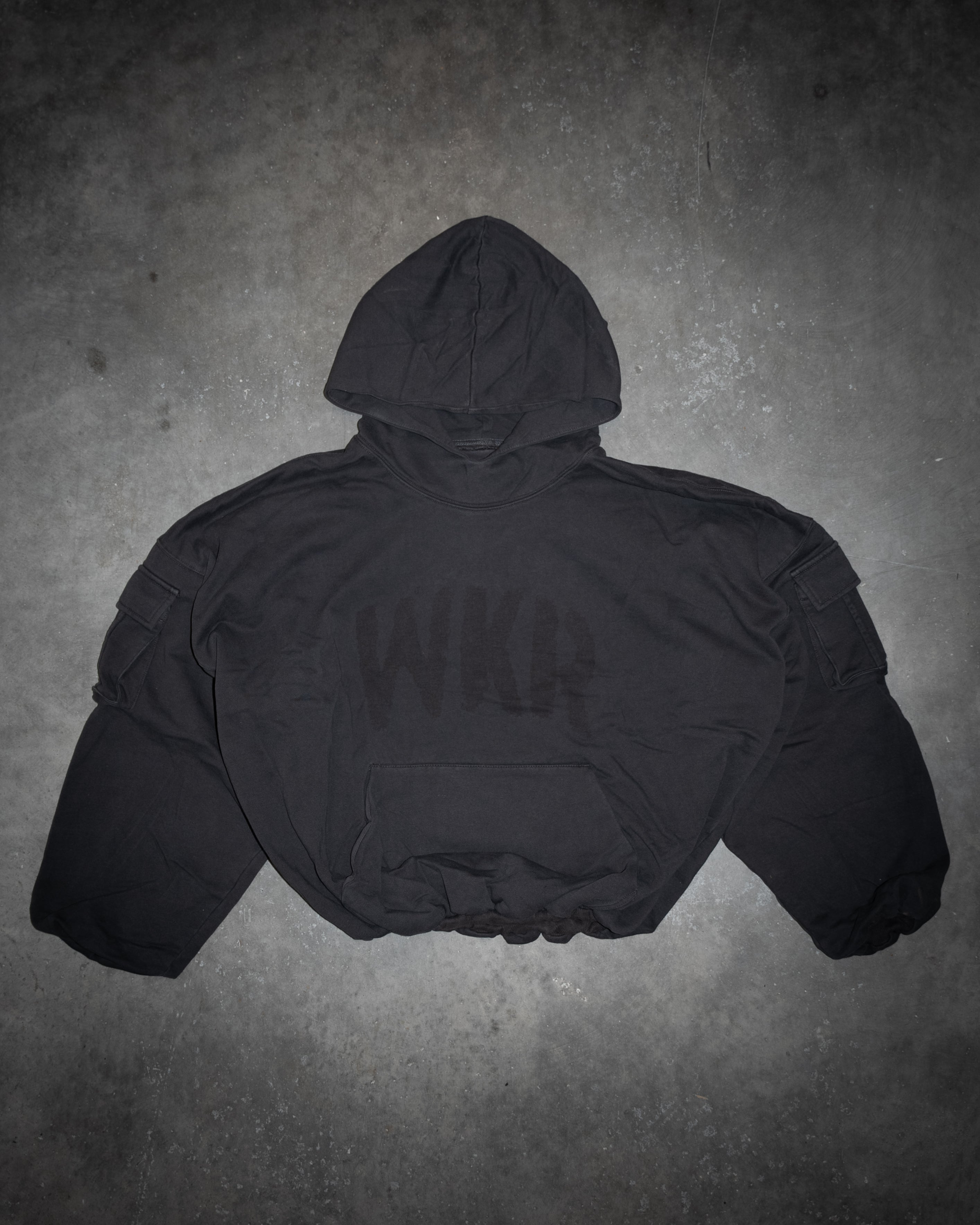 SS2 Gray WKR Heavyweight Double Layered Utility Hoodie