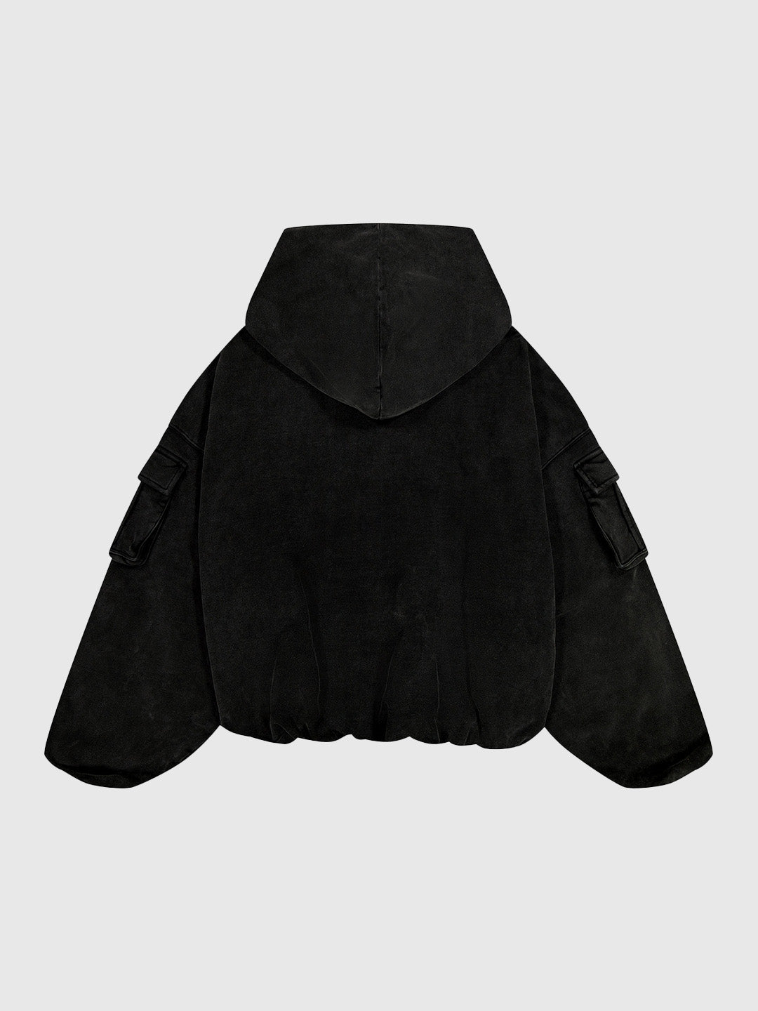 Black WKR Heavyweight Double Layered Utility Hoodie  - SS4